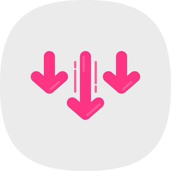 Decrease Flat Curve Icon vector