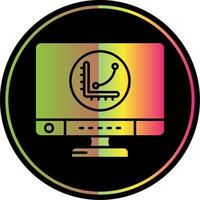 Graph Glyph Due Color Icon vector