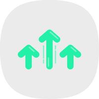 Increase Flat Curve Icon vector