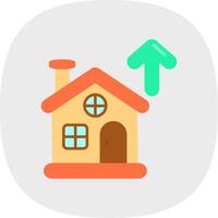 Property Flat Curve Icon vector