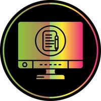 Edit Glyph Due Color Icon vector