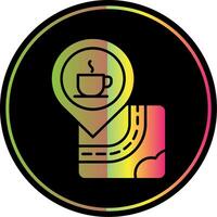 Cafe Glyph Due Color Icon vector