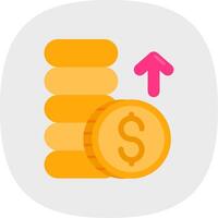 Profits Flat Curve Icon vector