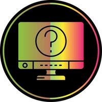 Question Glyph Due Color Icon vector