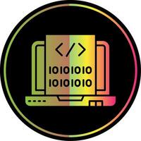 Code Glyph Due Color Icon vector