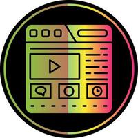 Website Glyph Due Color Icon vector