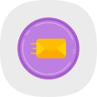 Send Flat Curve Icon vector