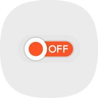 Off Flat Curve Icon vector