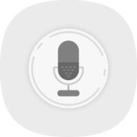 Microphone Flat Curve Icon vector