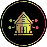 House Glyph Due Color Icon vector