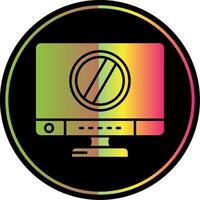Ban Glyph Due Color Icon vector