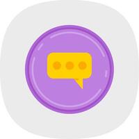 Comment Flat Curve Icon vector