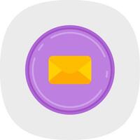 Email Flat Curve Icon vector