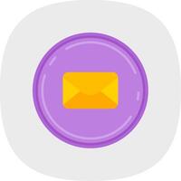 Email Flat Curve Icon vector