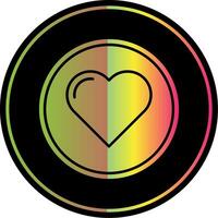 Heart Glyph Due Color Icon vector