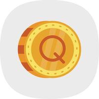 Quetzal Flat Curve Icon vector