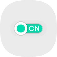 On Flat Curve Icon vector