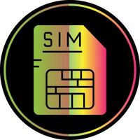 Sim Glyph Due Color Icon vector