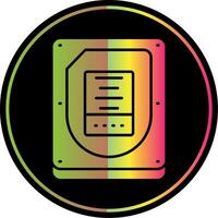 Disk Glyph Due Color Icon vector