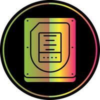 Disk Glyph Due Color Icon vector