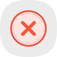 Cancel Flat Curve Icon vector