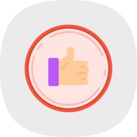 Like Flat Curve Icon vector