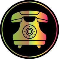 Telephone Glyph Due Color Icon vector