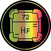 Hafnium Glyph Due Color Icon vector