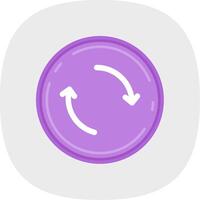 Refresh Flat Curve Icon vector