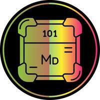 Mendelevium Glyph Due Color Icon vector