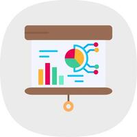 Presentation Flat Curve Icon vector