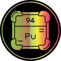 Plutonium Glyph Due Color Icon vector