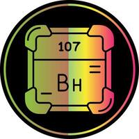 bohrium glifo debido color icono vector