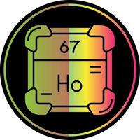 Holmium Glyph Due Color Icon vector