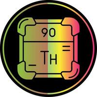 Thorium Glyph Due Color Icon vector
