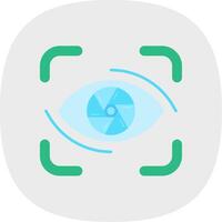 Focus Flat Curve Icon vector
