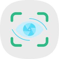 Focus Flat Curve Icon vector