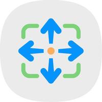 Move Flat Curve Icon vector