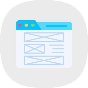 diseño plano curva icono vector