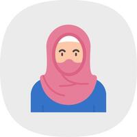 Muslim Flat Curve Icon vector