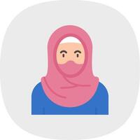 Muslim Flat Curve Icon vector