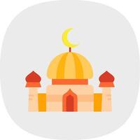 Dome Flat Curve Icon vector