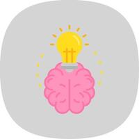 Brainstroming Flat Curve Icon vector
