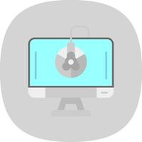 Calibration Flat Curve Icon vector