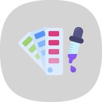 paleta plano curva icono vector