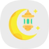 Ramadán plano curva icono vector