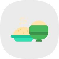 comida plano curva icono vector