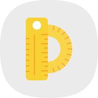 Ruler Flat Curve Icon vector