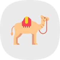 Camel Flat Curve Icon vector