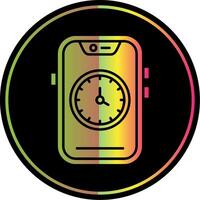 Time Glyph Due Color Icon vector